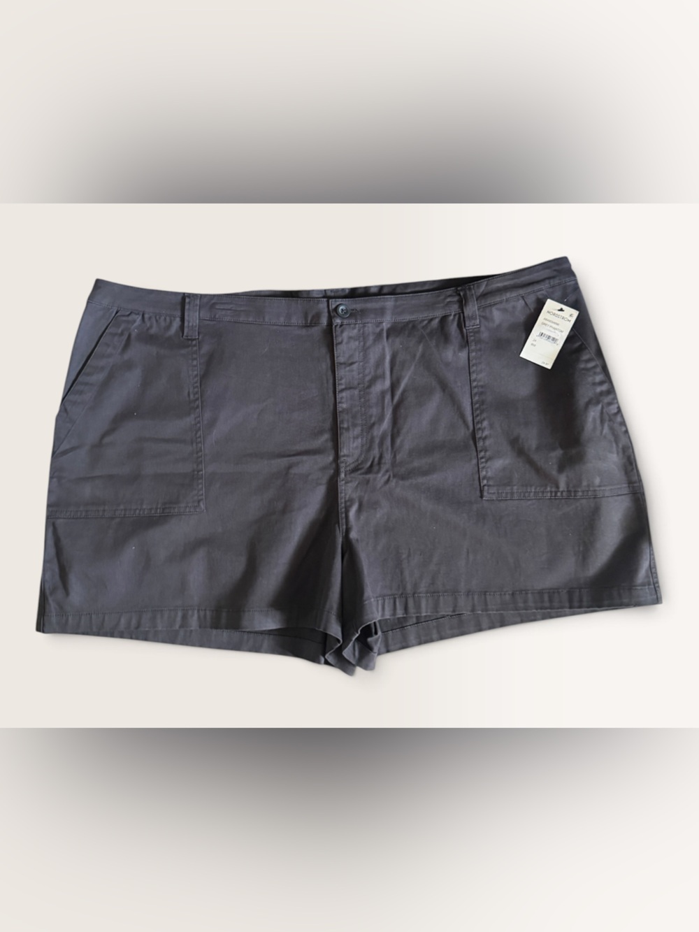 NEW Abound Charcoal Gray Chino Shorts, Plus Size 24